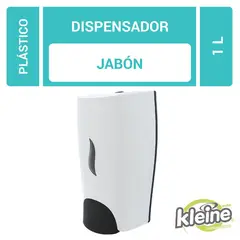 KLEINE WOLKE - Dispensador de Jabón Líquido Plástico Blanco 1000 ml de 11x24x14 cm