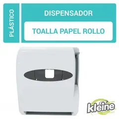 KLEINE WOLKE - Dispensador De Toallas De Papel Rollo Palanca Plástico Blanco De 25x35x27 Cm