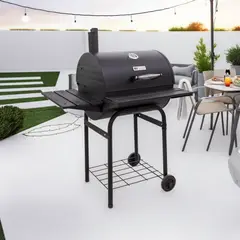 CHAR BROIL - Asador a carbón con ahumador con bandeja con tapa 89x125cm char-broil