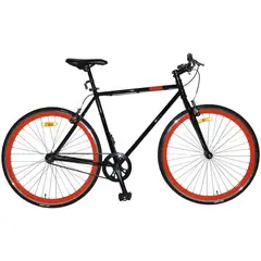 SCOOP - Bicicleta Urbana Fixie R28 Negro/Rojo