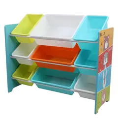 JUST HOME COLLECTION - Organizador Juquetes 9 Cajas 84x30cm Zoo