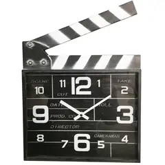 HOMY - Reloj Claqueta Cine 33x34 Negro