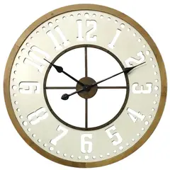 JUST HOME COLLECTION - Reloj Muro 59 cm Dorado/Blanco