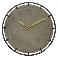 JUST HOME COLLECTION - Reloj Muro 50 cm Gris/Dorado