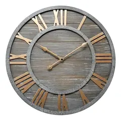 undefined - Reloj Romano 78 Cm Gris/Dorado
