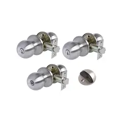 FIXSER - Cerradura Pomo 2 Alcob 1 Bano 1 Tope Pta