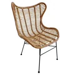 JUST HOME COLLECTION - Sillón Metal/Rattan Natural Evita