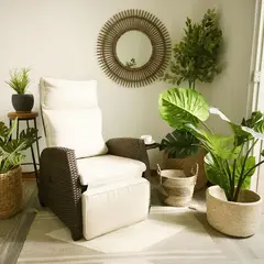 undefined - Sillón Reclinable Exterior Rattan Vigo Café