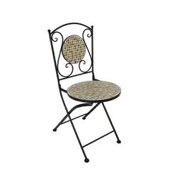 JUST HOME COLLECTION - Silla Mosaico 1 Pieza Metal Curaiva Multicolor