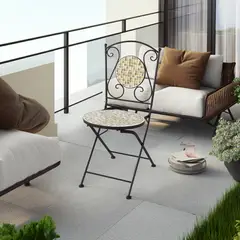 JUST HOME COLLECTION - Silla Mosaico 1 Pieza Metal Curaiva Multicolor