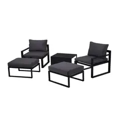 JUST HOME COLLECTION - Juego De Terraza Sala Exterior Aluminio 5 Piezas Fortune