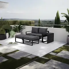 undefined - Juego De Terraza Sala Exterior Aluminio 5 Piezas Fortune