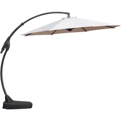 JUST HOME COLLECTION - Parasol Lateral Con Base Giratorio Taupe 300 Cm