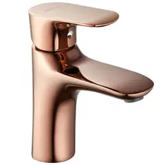 SENSI DACQUA - Grifería Para Lavamanos Monocontrol Baja Brush Gold Vittorio