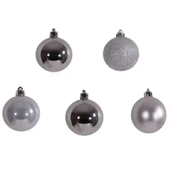 DEAR SANTA - Set de Bolas de Navidad 50 Unidades 6 cm Plata