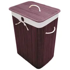 undefined - Cesto de Ropa Rectangular Bambú