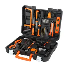 BAUKER - Kit Taladro Percutor Inalámbrico 3/8 Pulgadas 12v Con 44 Accesorios