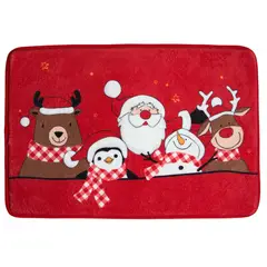 DEAR SANTA - Tapete Navideño de Baño Merry Christmas Rojo