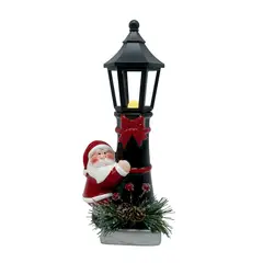 DEAR SANTA - Papá Noel Farol 23.2 cm Led Batería Muñeco de Navidad