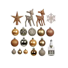 DEAR SANTA - Set Adorno para Árbol Navideño 100 Piezas Dorado