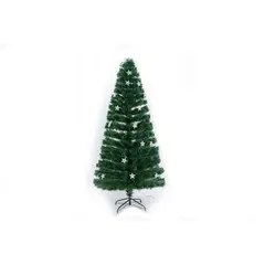 DEAR SANTA - Árbol de Navidad Fibra Óptica 210 cm 97 Luces Verde con Estrellas Multicolor