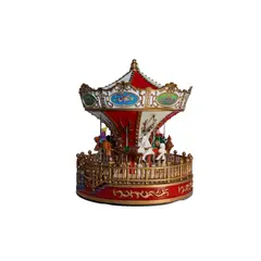 DEAR SANTA - Carrusel Navideño Musical 23cm Led sin Batería
