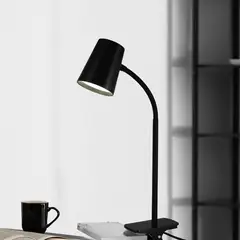 undefined - Lámpara Escritorio Led Pinza Kiss Negro