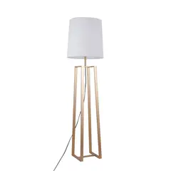 undefined - Lámpara Pie Laghu 1 Luz E27 Blanco / Dorado