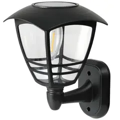 JUST HOME COLLECTION - Farol Pared Solar Eddi Luz Cálida Negro