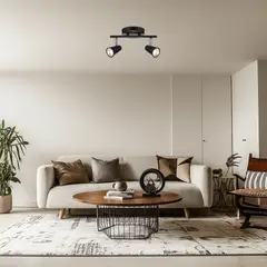 JUST HOME COLLECTION - Barra Nali 2 Luces Gu10 Negro
