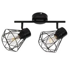 JUST HOME COLLECTION - Barra Grades 2 Luces E27 Negro