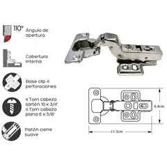 FIXSER - Bisagra Cierre Suave 110