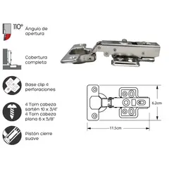 FIXSER - Pro-Pack Bisagra Cierre Suave 25U