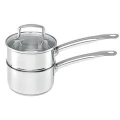 JUST HOME COLLECTION - Perol Acero Inoxidable Doble 16cm Con Tapa