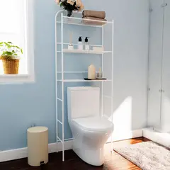 SENSI DACQUA - Repisa Sobre Sanitario Metal Blanca