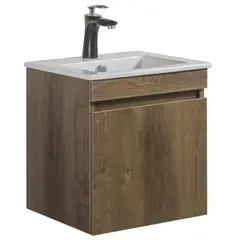 SENSI DACQUA - Mueble De Baño Bonsai Chocolate Oscuro 43x43x47cm con Lavamanos