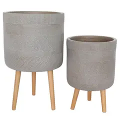 undefined - Matera Fibra Con Patas Set X2 Unidades Taupe