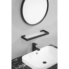 SENSI DACQUA - Repisa Vidrio New York Negro Mat