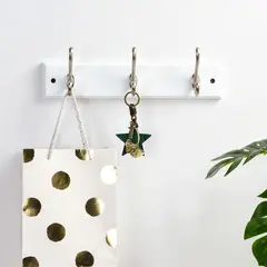 JUST HOME COLLECTION - Percha 3 Ganchos Blanco
