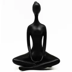 JUST HOME COLLECTION - Figura Yoga Manos Abajo Negra 24.8 Cm
