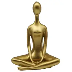 JUST HOME COLLECTION - Figura Yoga Manos Abajo Dorada 24.8 Cm