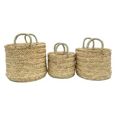 undefined - Canasta Hierba Marina Quilca 25x17x25cm Natural