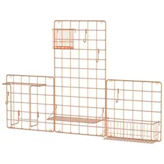 JUST HOME COLLECTION - Set Rejilla Metálico Organizador Pare Cobre