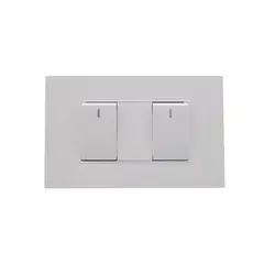 HALUX - Interruptor Doble Cygnus Blanco