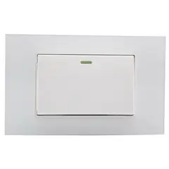 HALUX - Interruptor Sencillo Conmutable Polaris Blanco