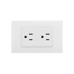 HALUX - Toma Doble P/T Polaris Blanco