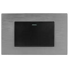 HALUX - Interruptor Sencillo Conmutable Andrómeda Plateada