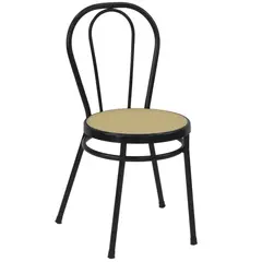 JUST HOME COLLECTION - Silla Metal Natural Negra