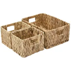 JUST HOME COLLECTION - Set de 3 Canastos Chic Natural en Mimbre