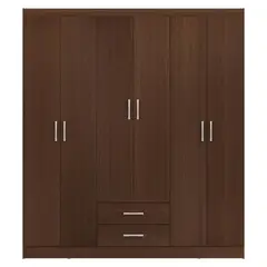 undefined - Closet 6 Puertas 2 Cajones Nogal 162x47x183cm